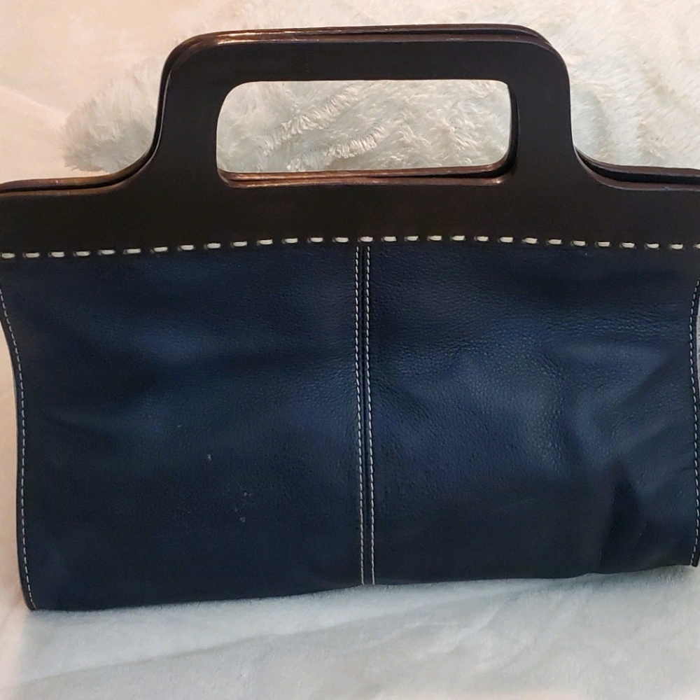 Ann Taylor LOFT Leather Clutch Purse